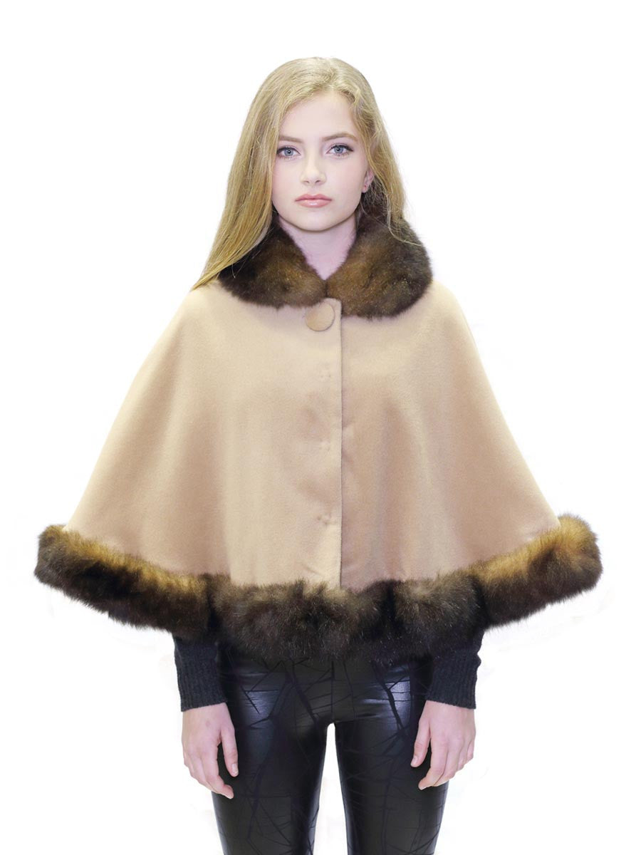 Fur Lined Woollen Cape